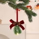 thumbnail image 2 of xihome Adorno colgante de campanilla de viento con lazo navideño de franela afelpada para decorar el rbol de Navidad y fiestas., 2 of 6