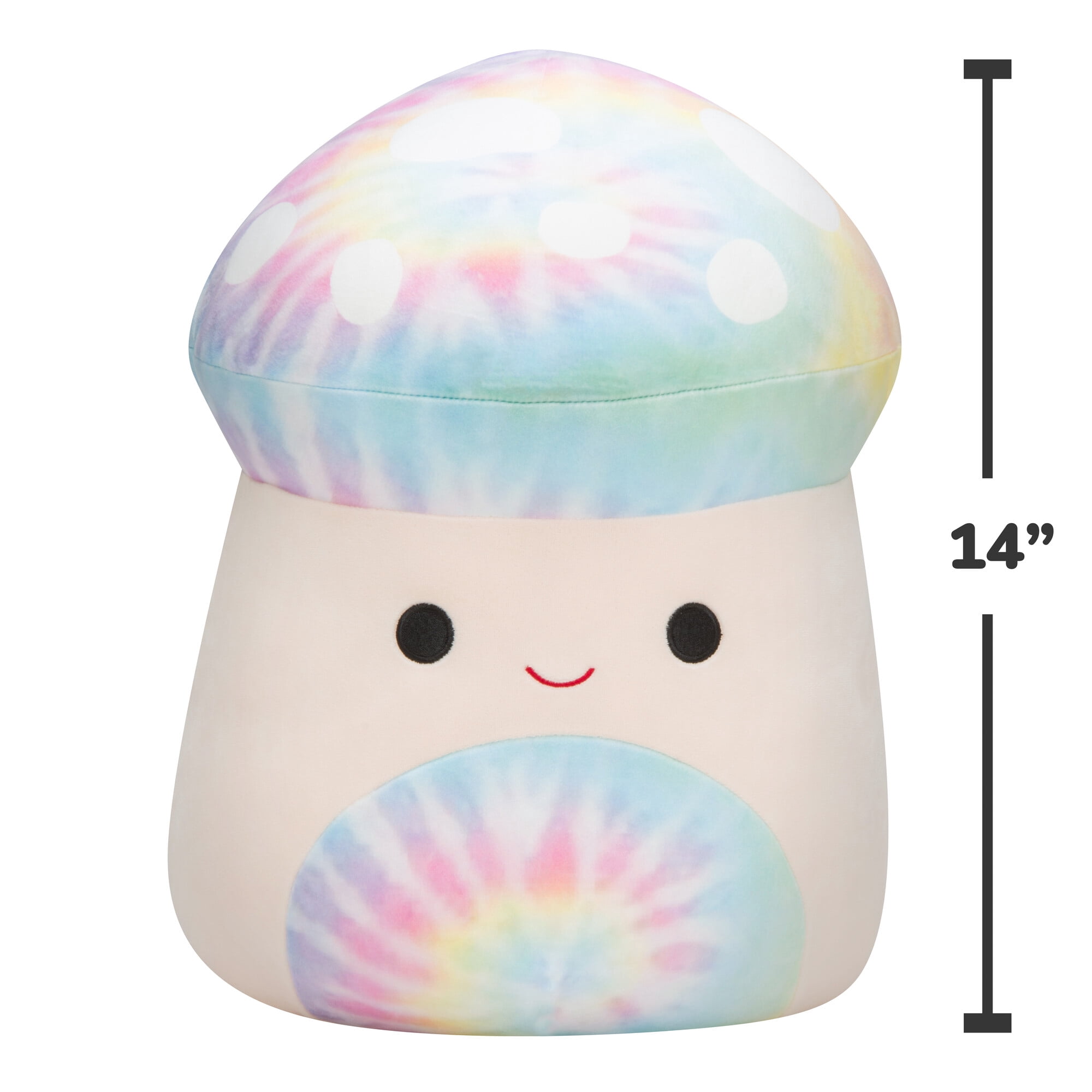 Squishmallows 14 inch Kervena the Tie-Dye Mushroom - Child's Ultra Soft Plush Toy
