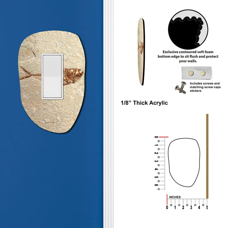 Ice Hockey Art Decorative Light Switch Plate Cover – 1 Gang Single Rocker Wall Plate – Screwless, Hidden Screw Design – HD Print – For Bedroom, Home, Office Decor