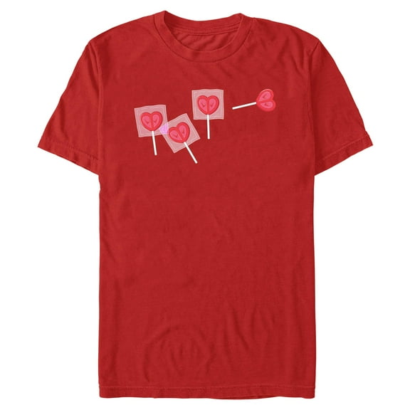 Men's Marvel: Deadpool Lollipop Hearts Graphic T-Shirt