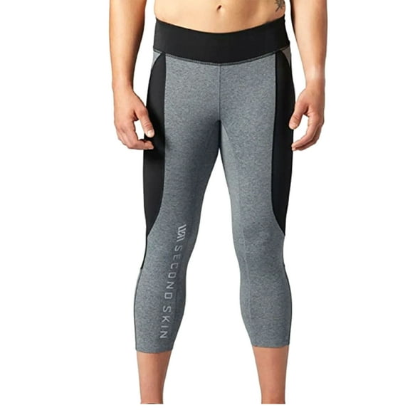 SECOND SKIN Women's QUATROFLX Heather Compression Capris -Medium Heather Gray (XS)