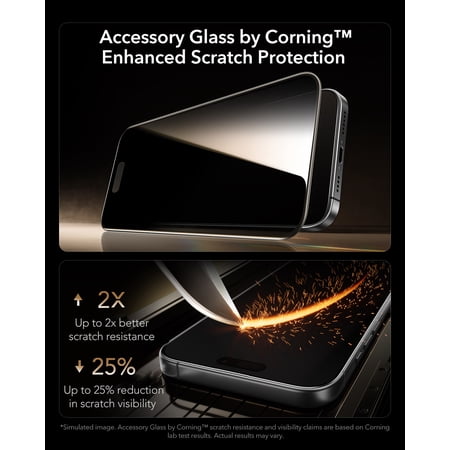 ESR iPhone 17 17 Pro 17 Pro Max ガラスフィルム 3枚入り 9H越え 強化ガラス 10倍強化保護 全面保護 米軍規格 貼付け簡 自動吸着 Corning製 トレイ付き