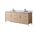 thumbnail image 5 of Vanity Art 84" Freestanding Bathroom Vanity with Integrated Finger Pull Doors and Engineered Stone Top, 5 of 6