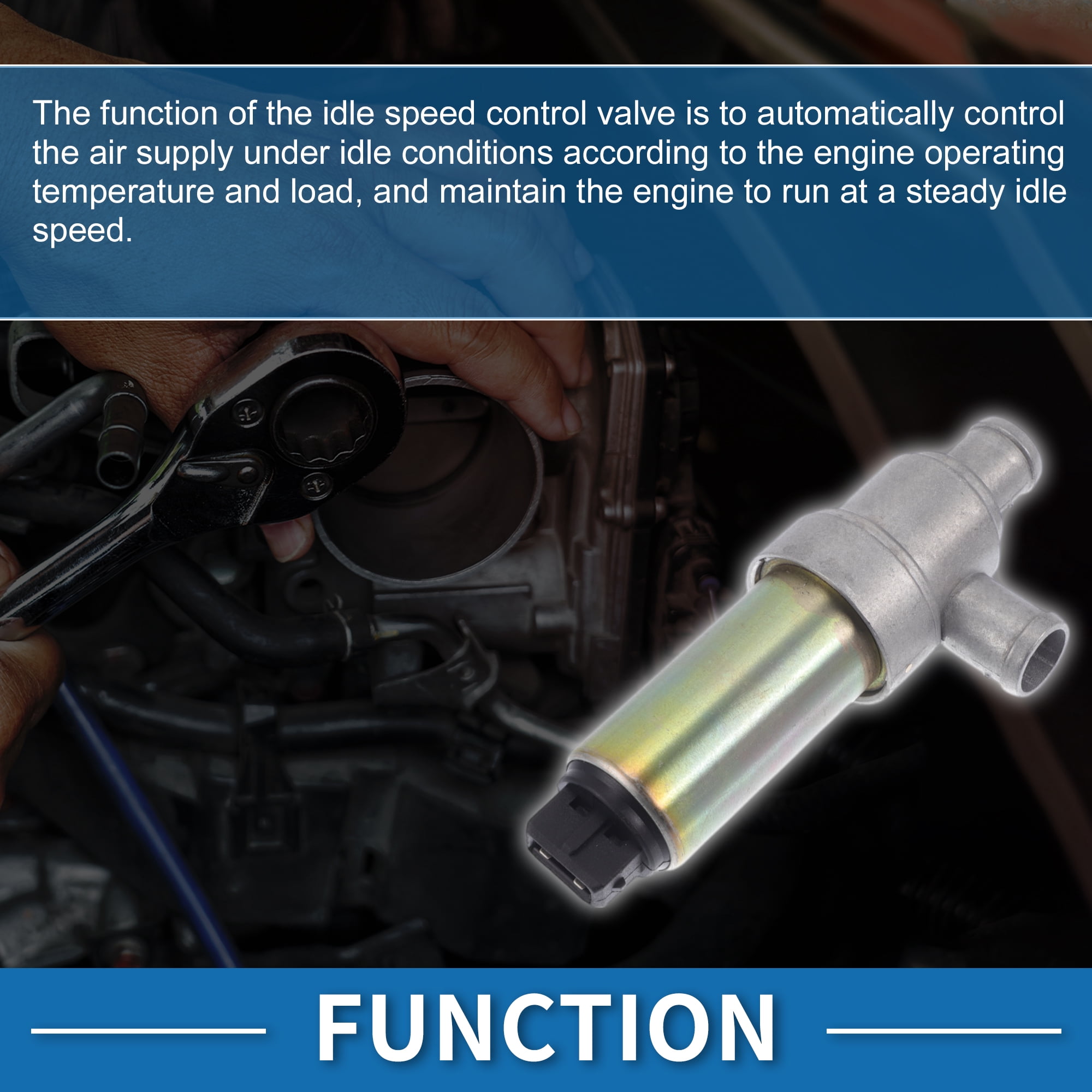 Unique Bargains Car Idle Air Control Valve for Volkswagen Golf 1990-1992 Replace No.037906457C IACV Idle Motor Idle Air Control Valve for Stable Engine Operation