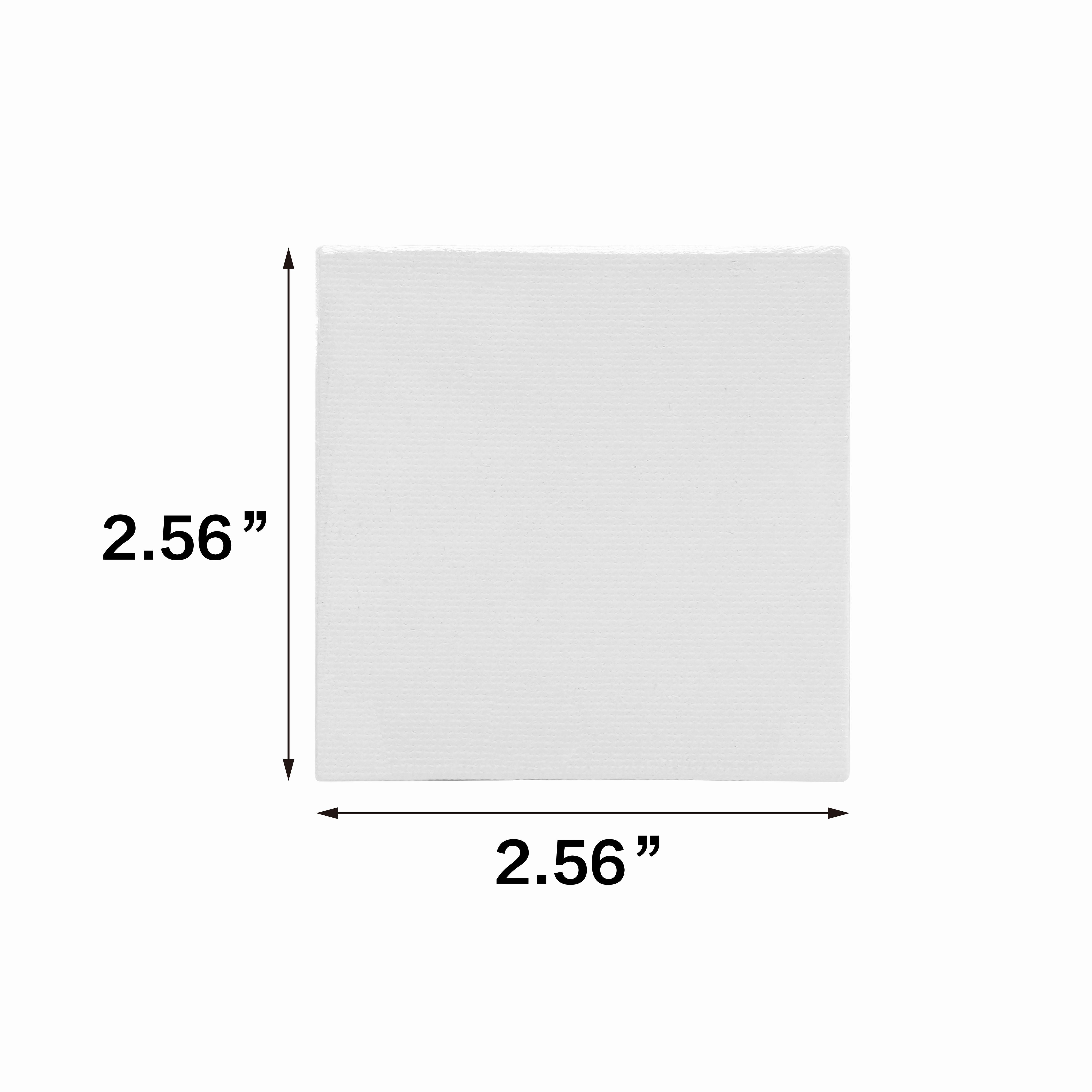 Mini Magnetic Studio Canvas Panel, 100% Cotton Acid Free White Canvas, 2.56"X2.56", 1 Piece, Academic Canvas, Great Chioce for Beginners and Hobbyists of All Skill Levels.