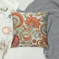 thumbnail image 2 of QZHH  Pack of 2 Decorative Pillow Covers Throw Pillow Cases,Paisley Pattern,Red Teal Cream Multicolor, 2 of 5
