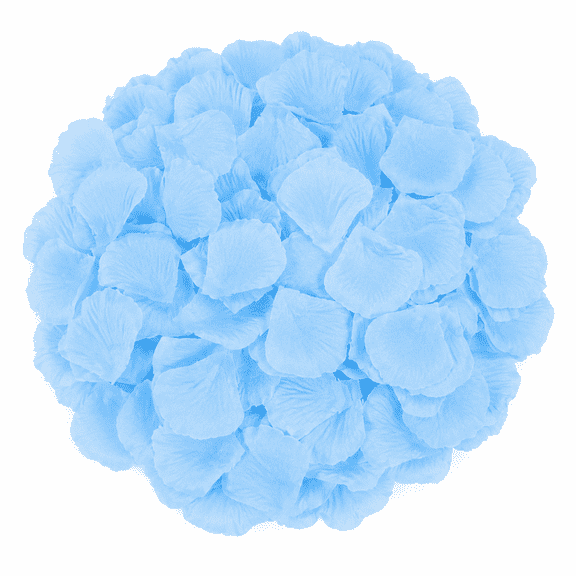1000 Pcs Artificial Fake Rose Petals,Flower Petals for Romantic Night, Engagement, Party, Wedding, Event Flower Decorations, in Bulk(Light Blue)
