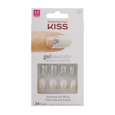 gel kiss length fantasy nails wear ready medium candy rock