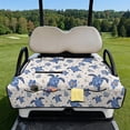 thumbnail image 2 of KUIFORTI Purple Flower Golf Cart Seat Blanket Covers Easy to Install Travel Sports Cart Seat Cushion Covers for Club Car and More 2 Person Seats Golf Carts Soft Portable, 2 of 7