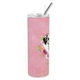 thumbnail image 2 of Dalmatian Pink Flowers Double Walled Stainless Steel 20 oz Skinny Tumbler, 2 of 4