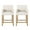 Beige/Weathered Natural, variant on Noble House Deville Fabric Upholstered Wood 26 inch Counter Stools, Set of 2, Charcoal and Gray