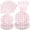 Pink Gingham, variant on 100 Pcs Pink Gingham Party Supplies - Disposable Light Pink Scalloped Plates, Napkins, Forks for Wedding Bridal Shower Birthday Baby Shower, Serves 25