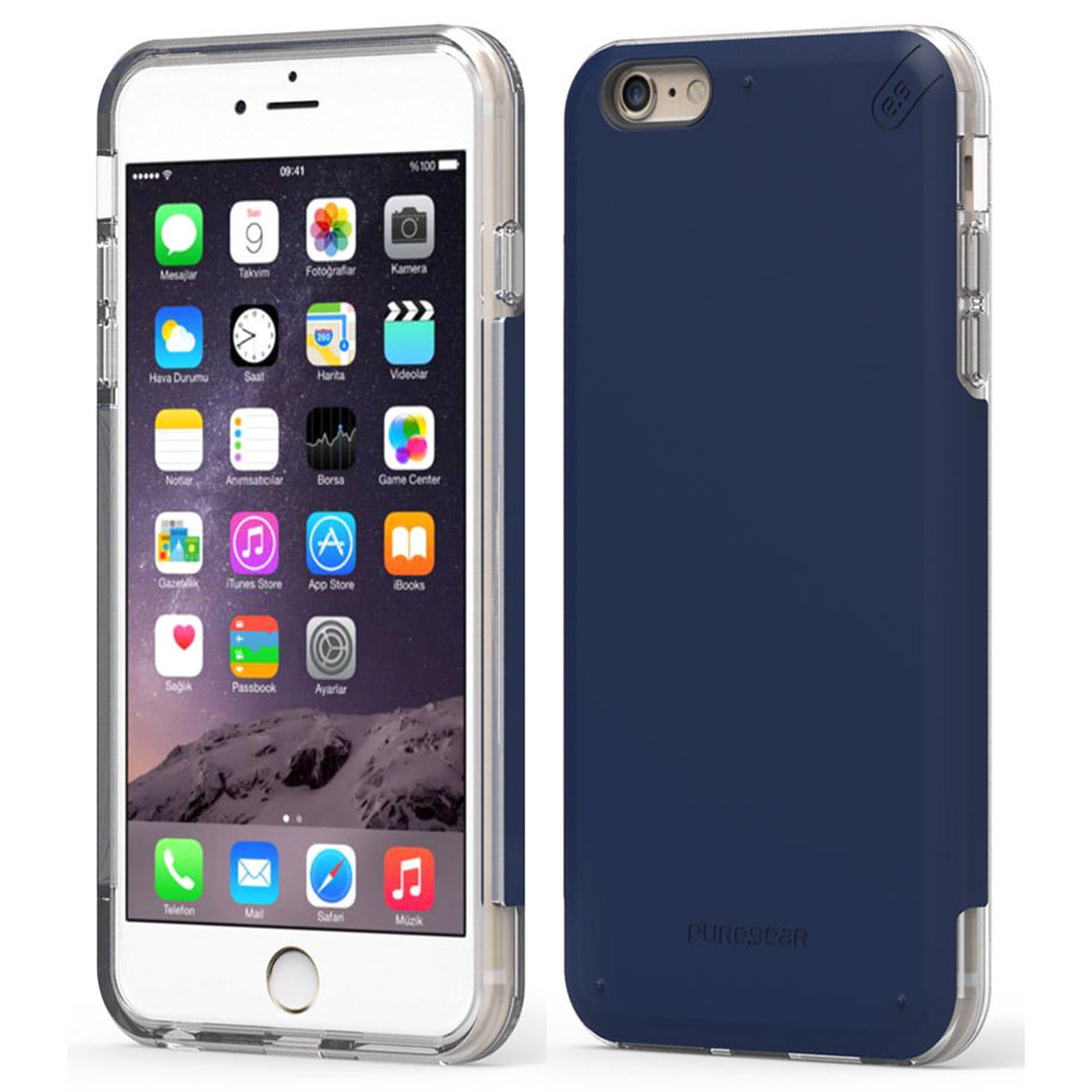 PureGear Dualtek Pro [Navy Blue] Anti-Shock Case Cover for Apple iPhone 6 6s