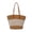 Brown-White, variant on Boho Women Straw Tote Bag, Large Capacity Weaving Top Handle Bag for Summer Vacation Travel Beach Shopping Work Daily Use (Striped Black)
