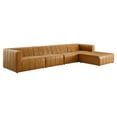 thumbnail image 2 of Modway Bartlett Vegan Leather 5-Piece Sectional Sofa in Tan, 2 of 10
