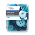 thumbnail image 1 of UNIQUE Creativ Boîte de boutons – formats assortis, 65 g (bleu), 1 of 4
