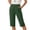 Green, variant on Women's Cotton Capris Lightweight Quick Dry Casual Pocket Breathable Summer Hiking Outdoor Athletic Cropped Pants