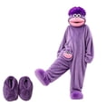 thumbnail image 2 of ZHANGDER Silly Big Mouth Monster Onesie, Cozy Plush Homewear with Shoes, 2 Years-2XL, 2 of 7