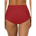 thumbnail image 3 of INSPIRE CHIC Mother's Day Women's Hi-Cut Brief Ribbed High Waist Tummy Control Underwear XL Red, 3 of 4