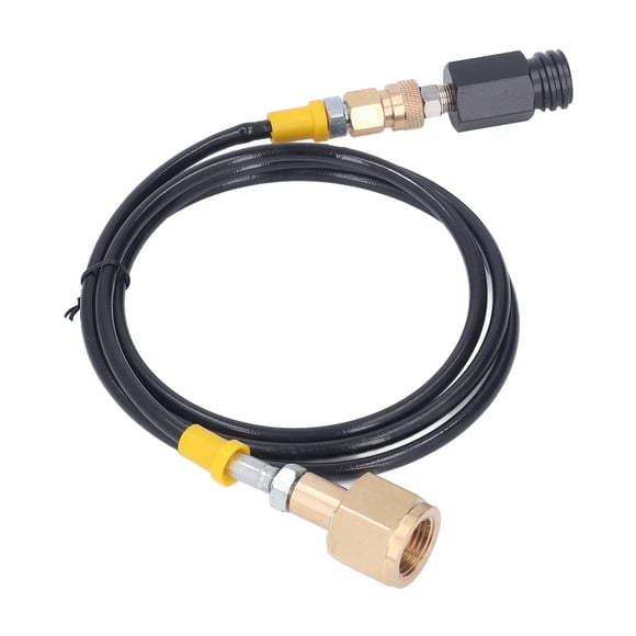 CO2 Adapter Soda Refill Connector with 60in Hose for Non Siphon 5lb 20LB or 50lb Tanks and CGA320 Valve Stainless Steel Brass Aluminium Food Grade Rubber Material