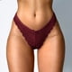 thumbnail image 2 of Gibobby Calzoncillos hipster Bragas malla encaje floral sexy para mujer Ropa interior talla grande transparente ahuecada tiro bajo（Vino， XL), 2 of 5