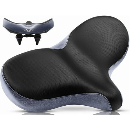 X WING Adult Universal Bike Saddle Seat w/ Foam Pad Comfort Cushion, Black
