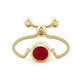 thumbnail image 2 of ANGARA Natural Bezel-Set Round Ruby Solitaire Bolo Ring in 14K Yellow Gold for Women (Size-5mm) | July Birthstone Jewelry for Her | Natural Ruby Rings, 2 of 9