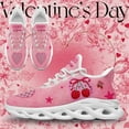 thumbnail image 2 of Coolcustomize Men's Lightweight Wide Fit Valentine Pink Cherry Walking Shoes | Breathable Comfort Sneakers, Casual Gym & Daily Wear, Low Top, Lace-up, Fabric Upper Trainers for Couple/Valentine's Day, 2 of 10