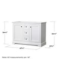 thumbnail image 4 of Wyndham Collection 48" Wood Double Bathroom Vanity without Mirror in White, 4 of 6