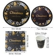 thumbnail image 3 of Christmas Decorations Tableware 68PCS 7 Christmas Party Disposable Tableware Include Paper Plate Cup Napkin Fork Spoon (Random Flatware) Plastic knife and fork set, 3 of 6