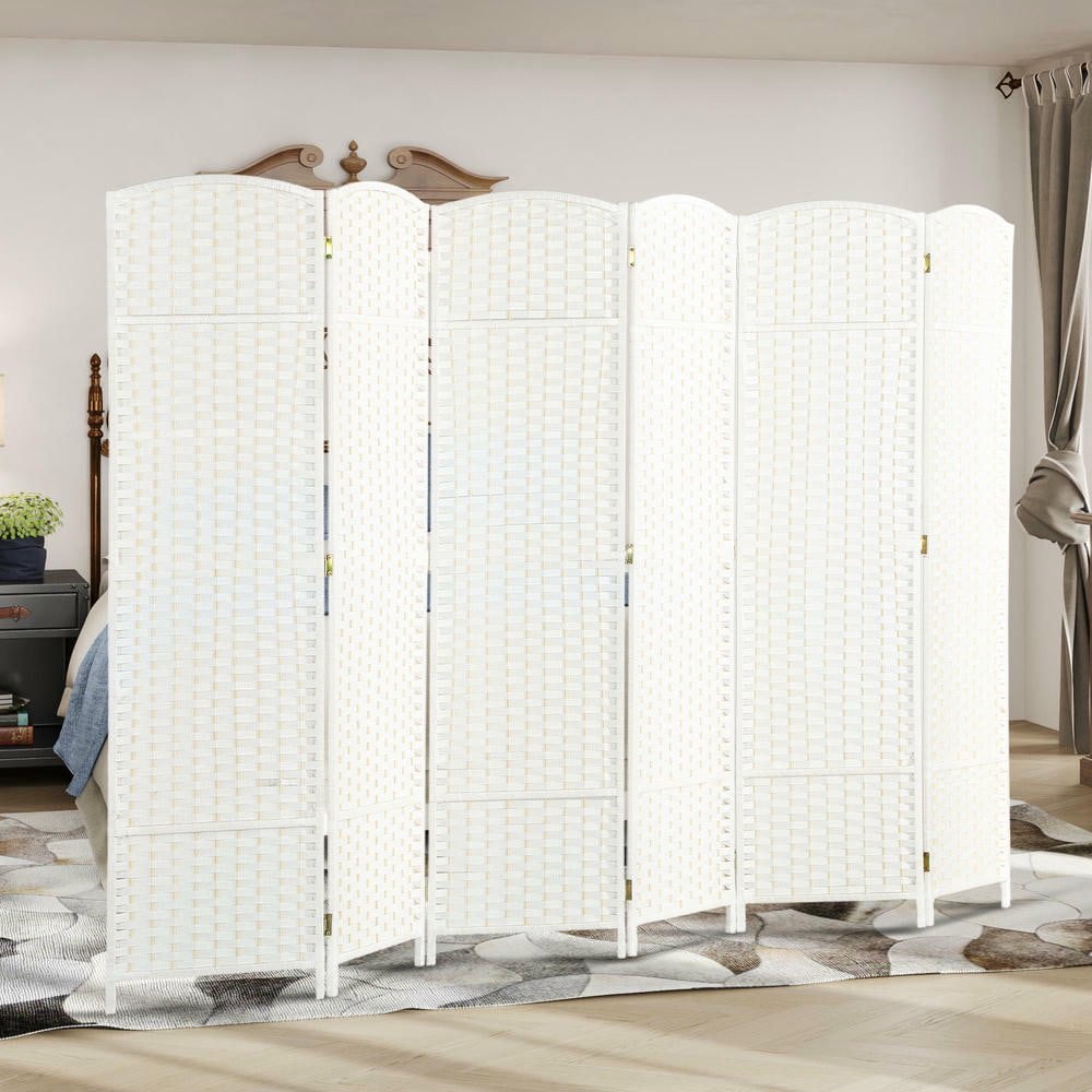 Resenkos 5.6ft Folding Room Divider Screen - 6-Panel Freestanding Privacy Partition for Home Office, White