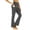 Dark Grey, variant on AEXTO Women's High-Waisted Yoga Running Pants with Flared Wide Legs & Pockets - Tummy Control Yoga Leggings