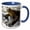 Blue/White, variant on 3drose, Bufo Bufo Toad Lounging on Stones Close Up Photograph, 11oz Two-tone Red Mug