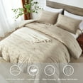 thumbnail image 3 of Davulos Khaki Tufted Comforter Set Queen Size 7 Piece Bed in a Bag Shabby Chic Boho Comforter and Sheet Set,All Season Soft Microfiber Geometric Bedding Sets, 3 of 8