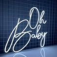 thumbnail image 5 of Handmadetneonsign Oh Baby Neon Sign, Motivational Quotes Wall Art Decor, Home Bedroom Wall Decor, 5 of 5