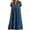 Dark Blue, variant on Women’s Summer Dress Loose Fit V Neck Dress With Pockets Flowy Beach Holiday Maxi Dress Dark Blue M