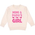 thumbnail image 2 of Inktastic Mimi and Papa Girl Grandchild Valentine Toddler Sweatshirt, 2 of 4