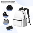 thumbnail image 5 of Gaeub White School Backpack Waterproof Bookbag for Men Women College High School Bags, 5 of 8