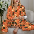 thumbnail image 6 of Vsdgher Ramen Noodle Soup Pajamas Set Long Sleeve Sleepwear Womens Button Down Nightwear Pj Sets-X-Large, 6 of 7