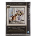Dimensions Gold Collection Kit Punto Croce Cottage Wreath - 30,5x30,5 Cm, Tela Aida 18 Count, Fili Preordinati
