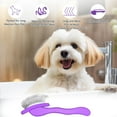 thumbnail image 6 of NAISHIER Dog Slicker Brush for Medium or Long Haired Dogs, Long Pin Slicker Brush for Removes Loose Hair, Tangles and Knots, Best Grooming Tools,  Purple, 6 of 8