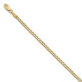 thumbnail image 1 of Solid 14k Yellow Gold 2.3mm Beveled Curb Cuban Chain Bracelet - with Secure Lobster Lock Clasp 8", 1 of 5