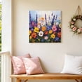 thumbnail image 5 of Canvas Wall Art Spring Florals Canvas Art Print Vintage Lavender Oil Painting Floral Pictures Wall Decor for Living Room Bedroom Artwork Decorations Stretched Framed Ready to Hang 10"x10", 5 of 9