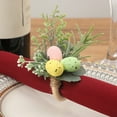 thumbnail image 3 of Darzheoy Easter Eggs Napkin Rings, Easter Eggs Spring Napkin Rings, Easter Bunny Napkin Ring Holder, Farmhouse Napkin Holders Easter Holiday Theme Decoration, 3 of 9