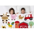 thumbnail image 2 of Cartoon Animals Throw Blanket Cute Farm Animals Pig Cow Horse Sheep Goat Hen Rooster and Barn Decorative Soft Warm Cozy Flannel Plush Throws Blankets for Bedding Sofa Couch 60 X 80 Inch, 2 of 6