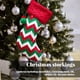 thumbnail image 4 of Calcetín de Navidad de punto Decoración Calcetín de Navidad Caramelo Bocadillo Bolsa colgante Decoración de adorno Regalo para niños Familia Chimenea Árbol Raya verde roja Eigraketly HA009116-02, 4 of 6