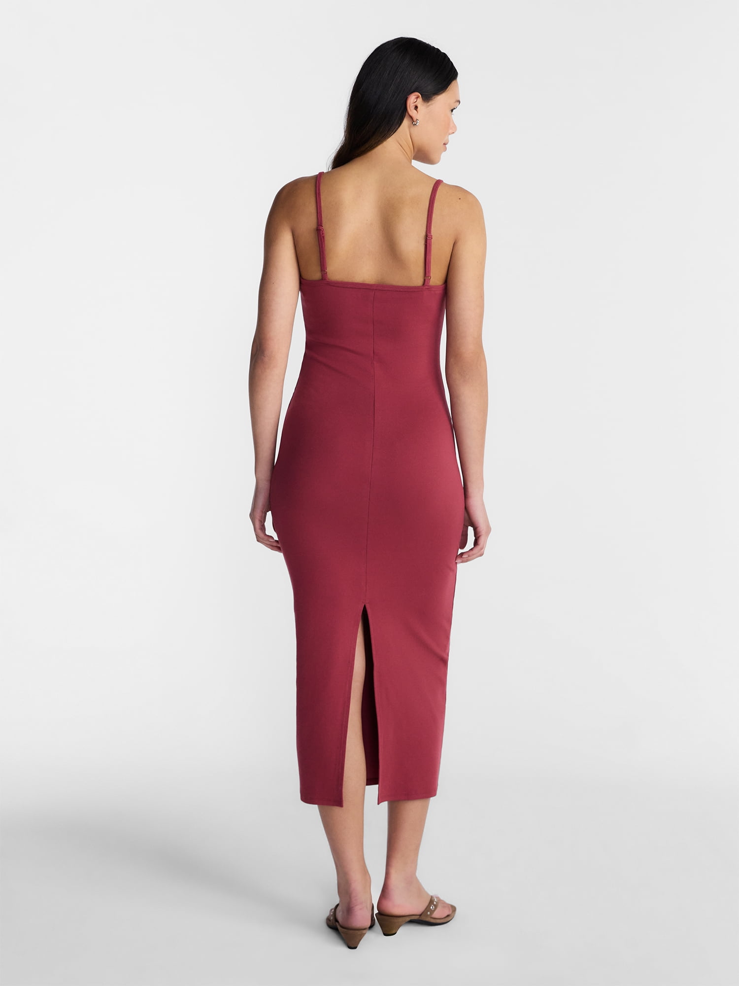 No Boundaries Ribbed Strappy Maxi Dress, Women's and Women's Plus XXS-4X