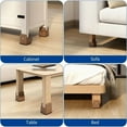 thumbnail image 4 of Adjustable Bed and Furniture Risers with Screw Clamp, 4Pcs 5cm Adjustable Bed Risers, Heavy Duty Sofa Tables Chair Risers (Brown), 4 of 4