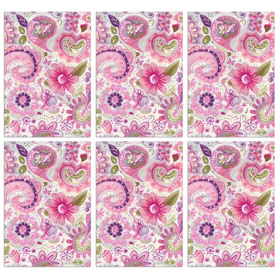 6 Pcs Funny Kitchen Towels,Pioneer Flower Floral Print Pattern Microfiber Dish Towels,Kitchen Tea Towels,Kitchen Towel Set (18" X 26")