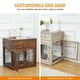 thumbnail image 3 of Yeshouse Muebles de japara perros con cojín y 2 cajones de almacenamiento, perrera de perros de interior y jaula para perros pequeños, medianos, grandes, casa de perro de mesa final, 3 of 8